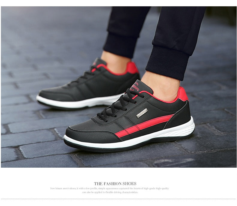 Men leather sneakers shoes