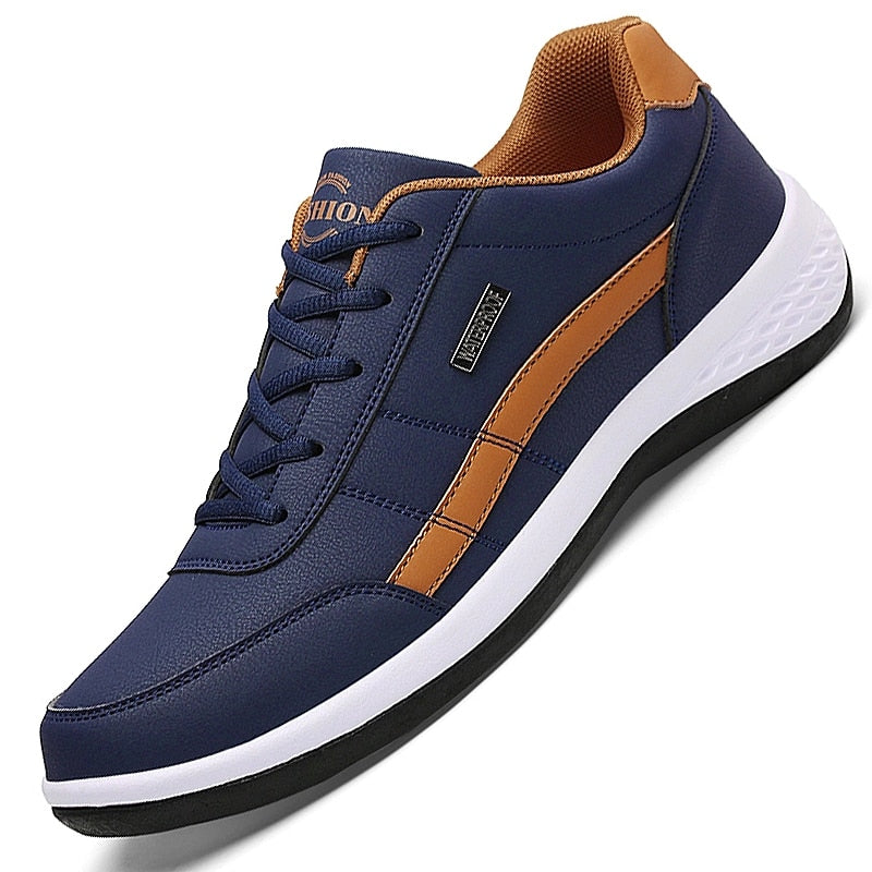 Men leather sneakers shoes