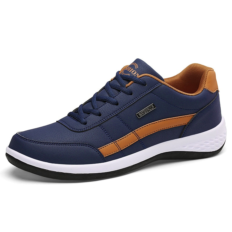 Men leather sneakers shoes